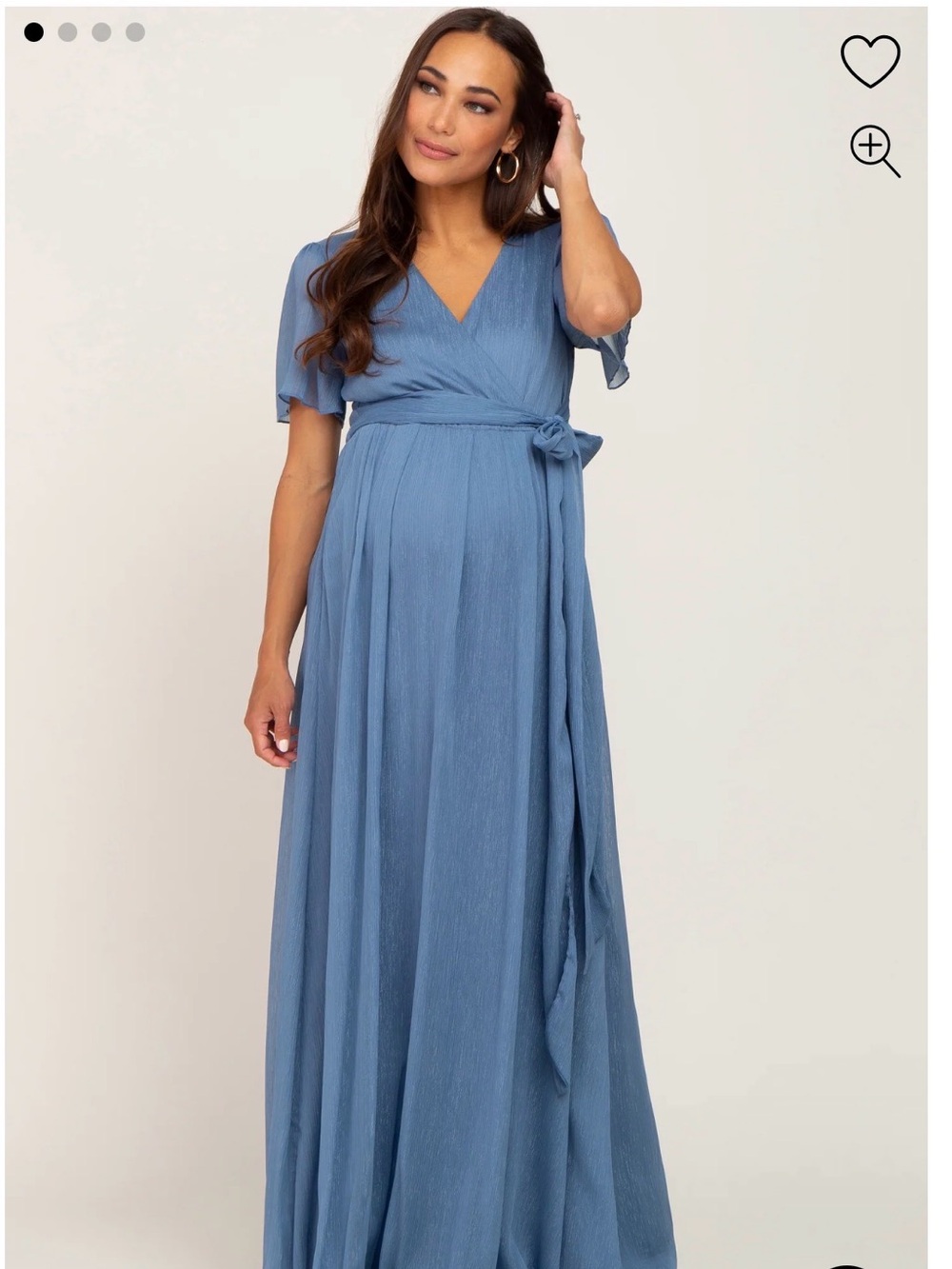 Pinkblush Dusty Blue Wrap Maxi Dress
